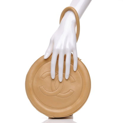 Chanel Lambskin Quilted CC Wristlet Beige 2 of 8