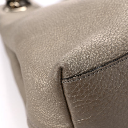 Gucci Metallic Pebbled Calfskin Medium Soho Chain Shoulder Bag Golden Beige 7 of 11
