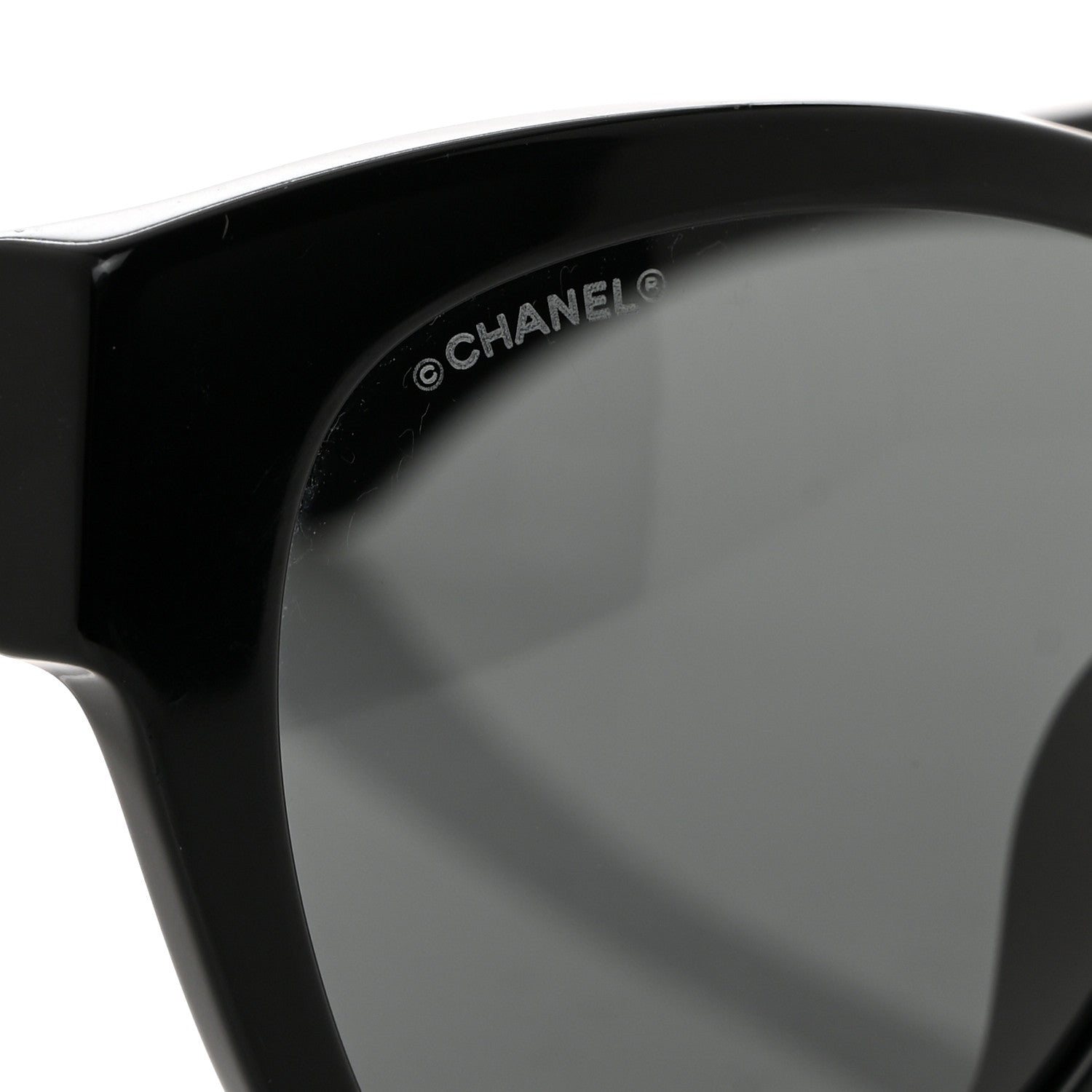 Chanel Acetate Enamel Heart Butterfly Sunglasses 5477-A Black 7 of 7