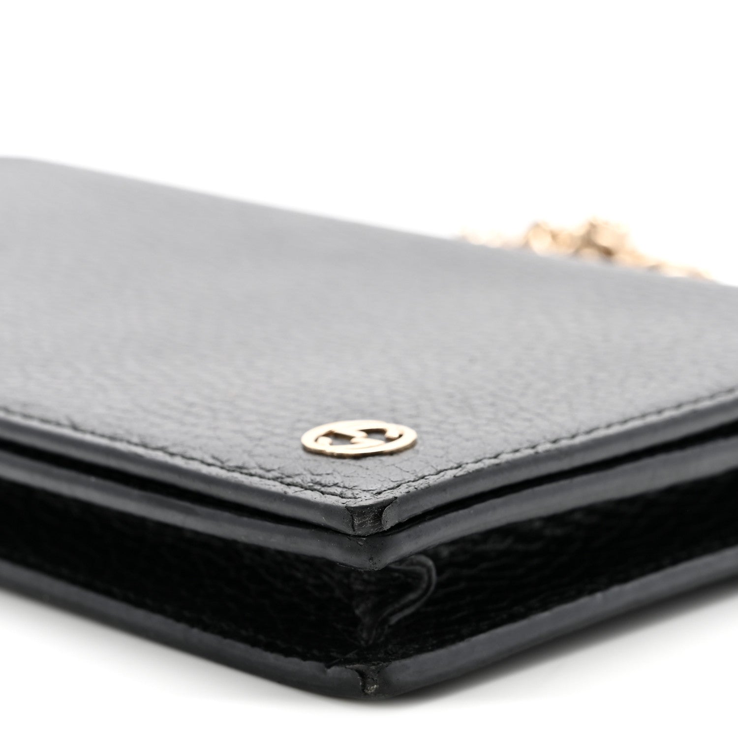 Gucci Dollar Calfskin Medium Betty Chain Wallet Black 10 of 10