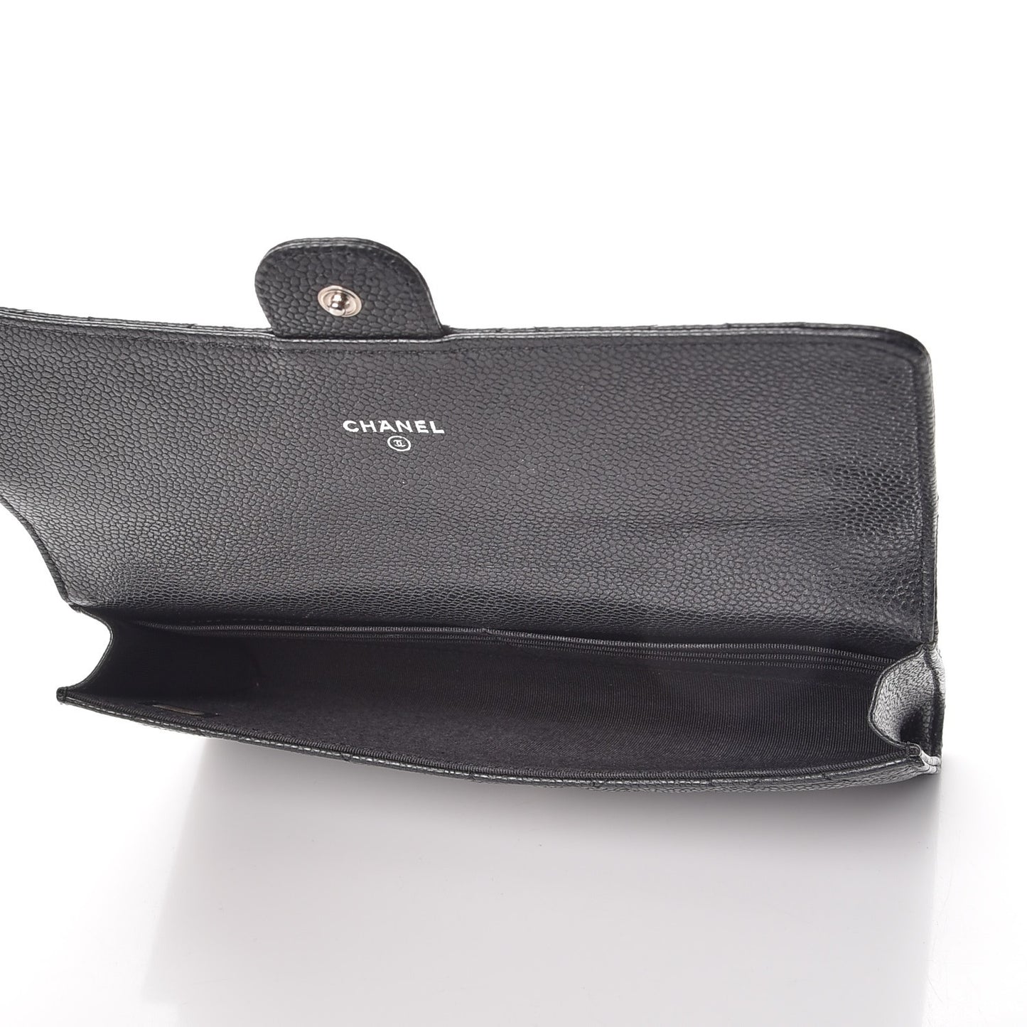 Caviar Quilted Travel Wallet Black