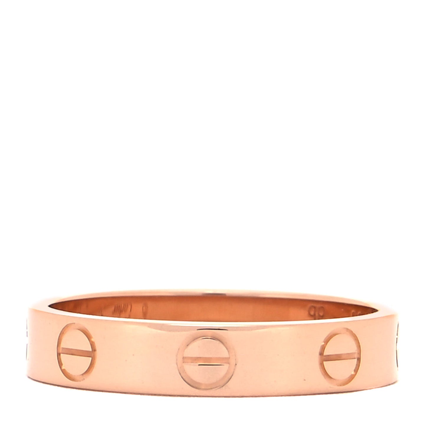 18K Pink Gold 3.5mm LOVE Wedding Band Ring 51 5.75