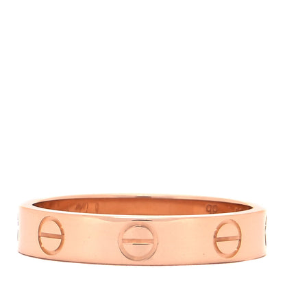Cartier 18K Pink Gold 3.5mm LOVE Wedding Band Ring 51 5.75 3 of 5
