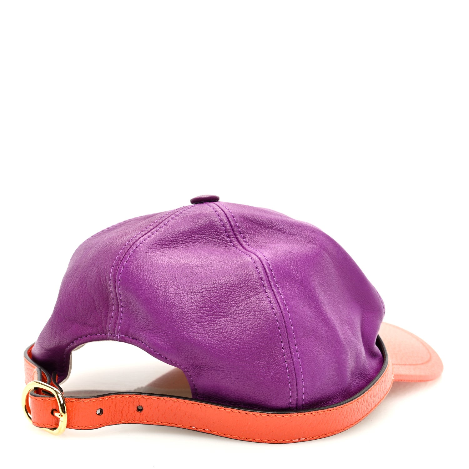 Gucci Lambskin Baseball Hat M Purple Orange 6 of 8