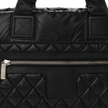 Chanel Nylon Quilted Large Coco Cocoon Tote Black 8 of 11