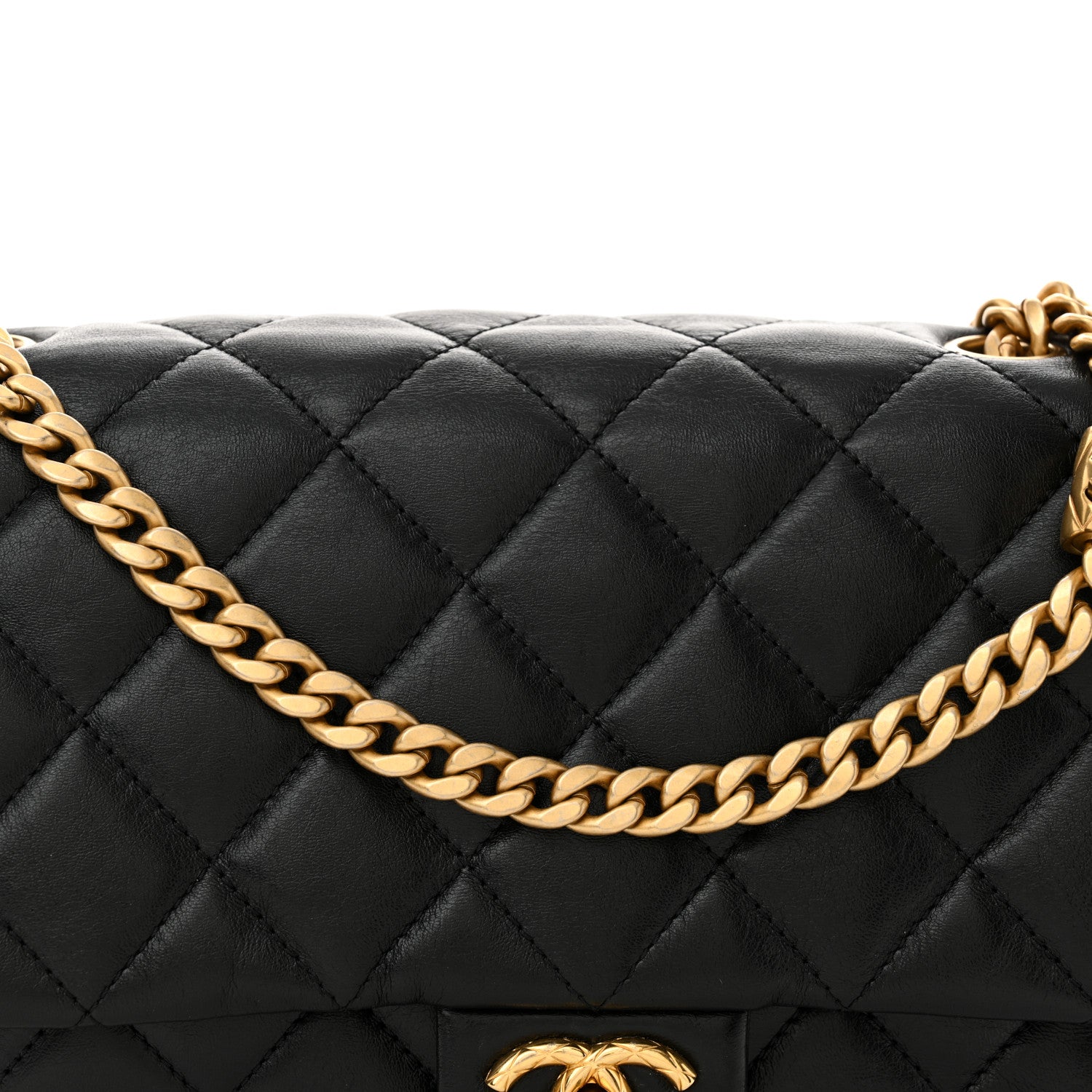 Chanel Lambskin Quilted Medium Pillow Crush Flap Bag Black 8 of 13