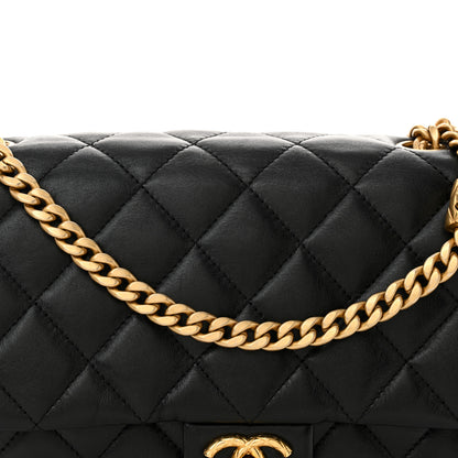 Chanel Lambskin Quilted Medium Pillow Crush Flap Bag Black 8 of 13