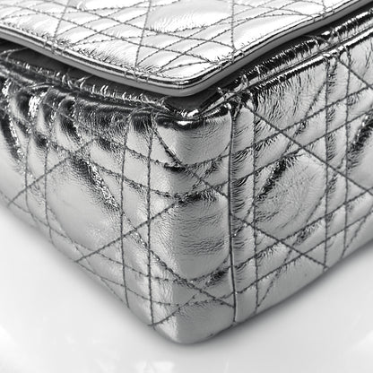 Christian Dior Metallic Calfskin Cannage Medium Caro Bag Argent 8 of 9