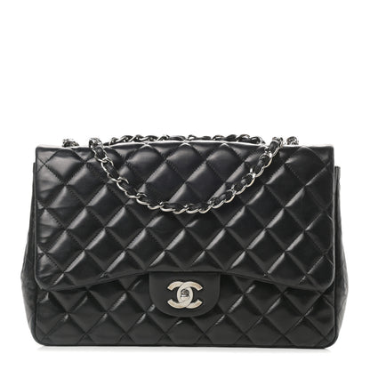 Chanel Lambskin Quilted Jumbo Single Flap Black 1 of 19