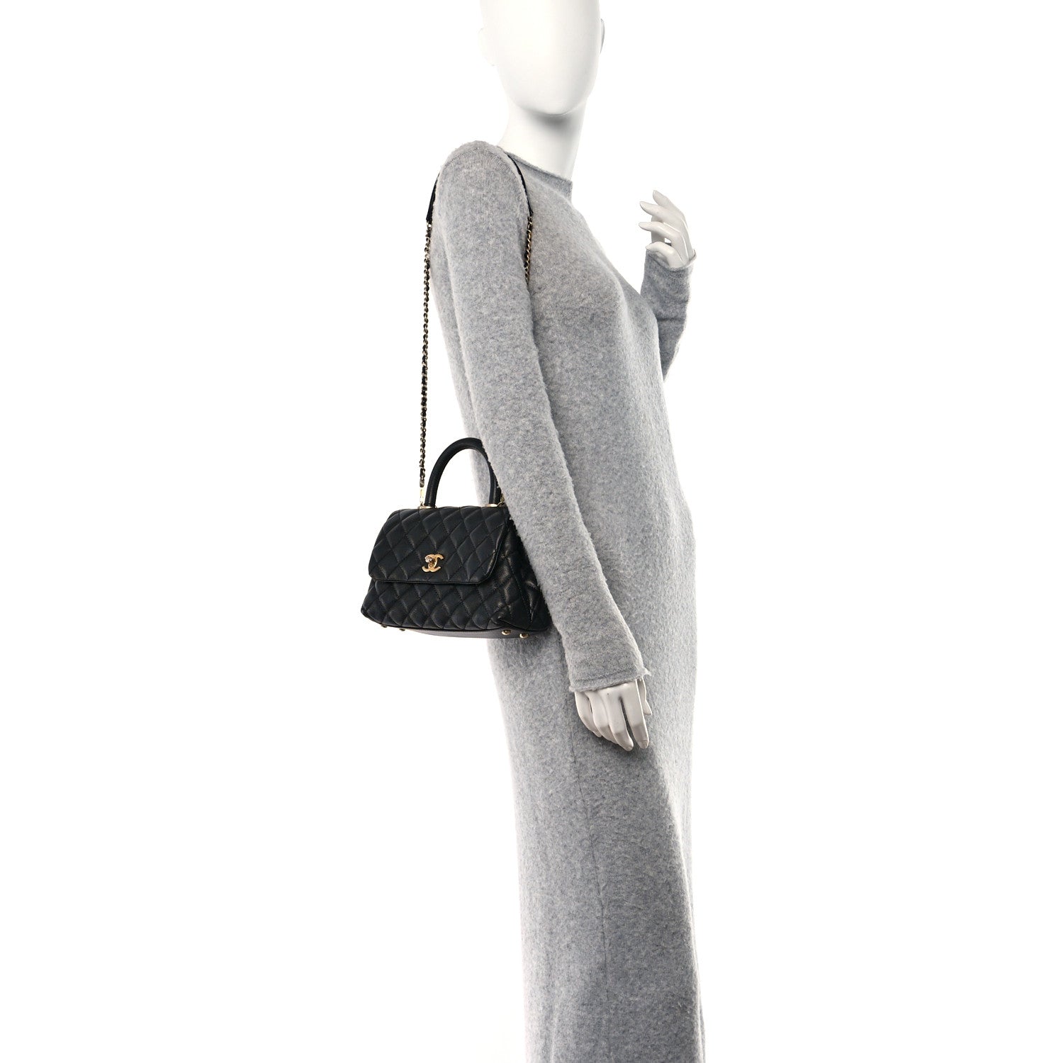 Chanel Caviar Quilted Mini Coco Handle Flap Black 2 of 12