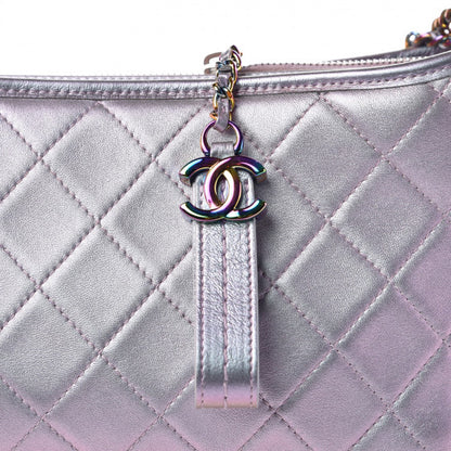 Chanel Iridescent Lambskin Calfskin Quilted Medium Gabrielle Hobo Light Purple 11 of 11