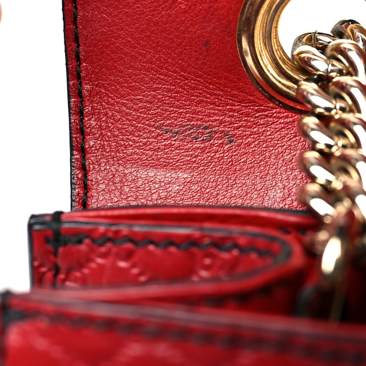 Microguccissima Medium Emily Chain Shoulder Bag Red