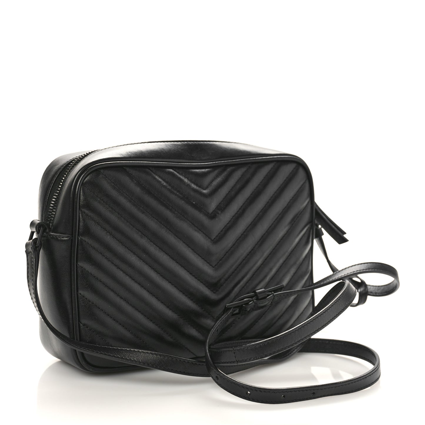 Calfskin Matelasse Monogram Monochrome Lou Camera Bag Black