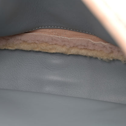 Chanel Shearling Sheepskin Single Flap Gray Pink Beige 11 of 12