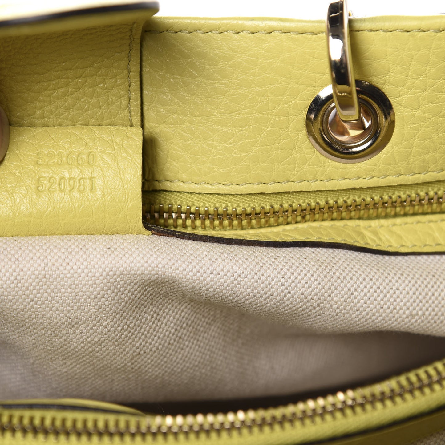 Pebbled Calfskin Medium Bamboo Shopper Tote Citrus