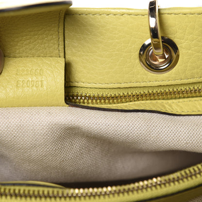 Gucci Pebbled Calfskin Medium Bamboo Shopper Tote Citrus 9 of 10