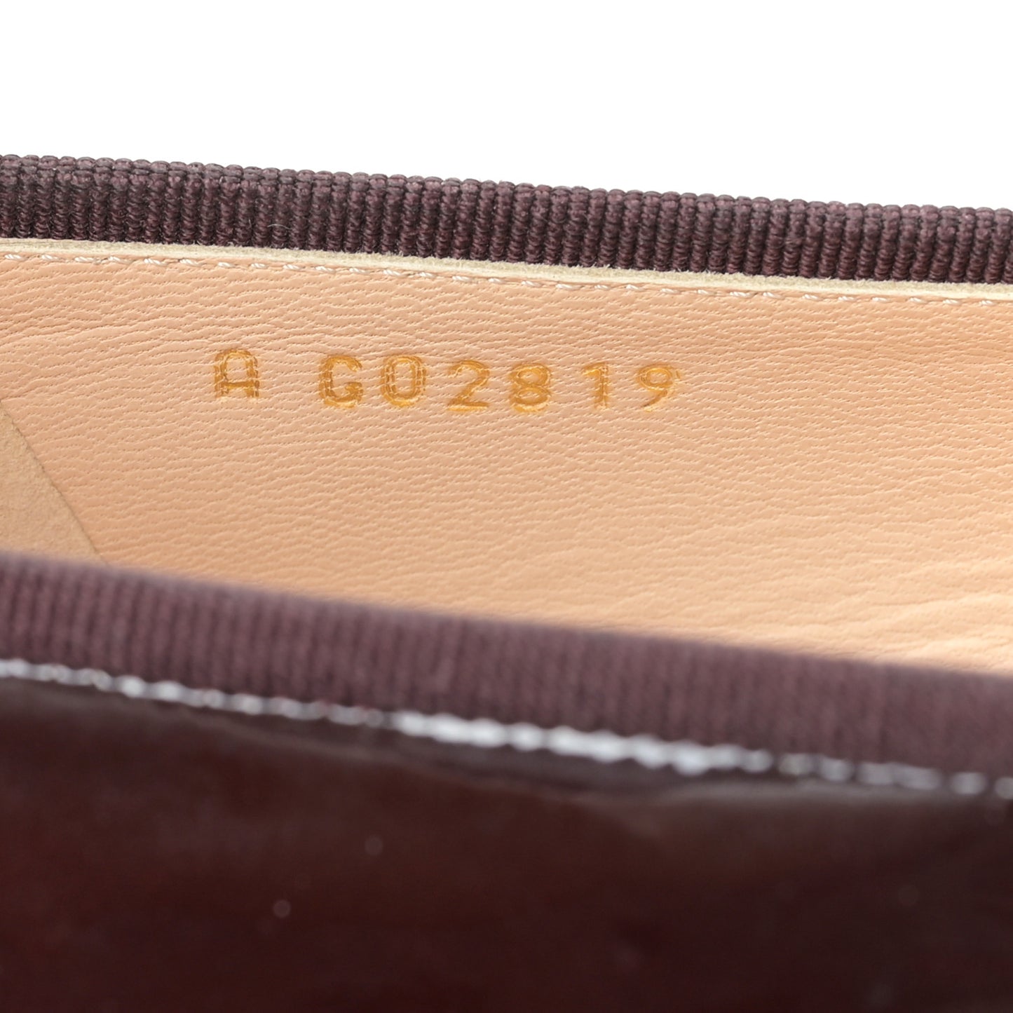 Patent Calfskin CC Cap Toe Ballerina Flats 38.5 Burgundy