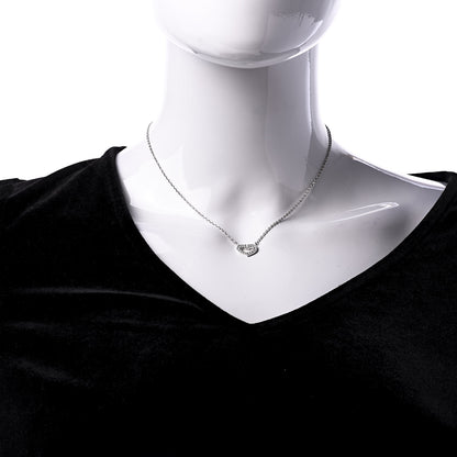 Cartier 18K White Gold Diamond Small Hearts and Symbols Pendant Necklace 2 of 7