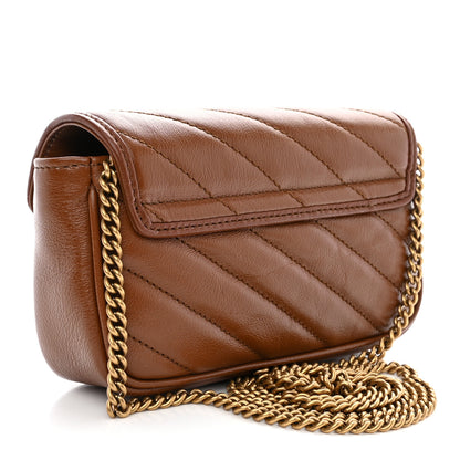 Gucci Azalea Calfskin Matelasse Diagonal Super Mini GG Marmont Shoulder Bag Cuir 3 of 11