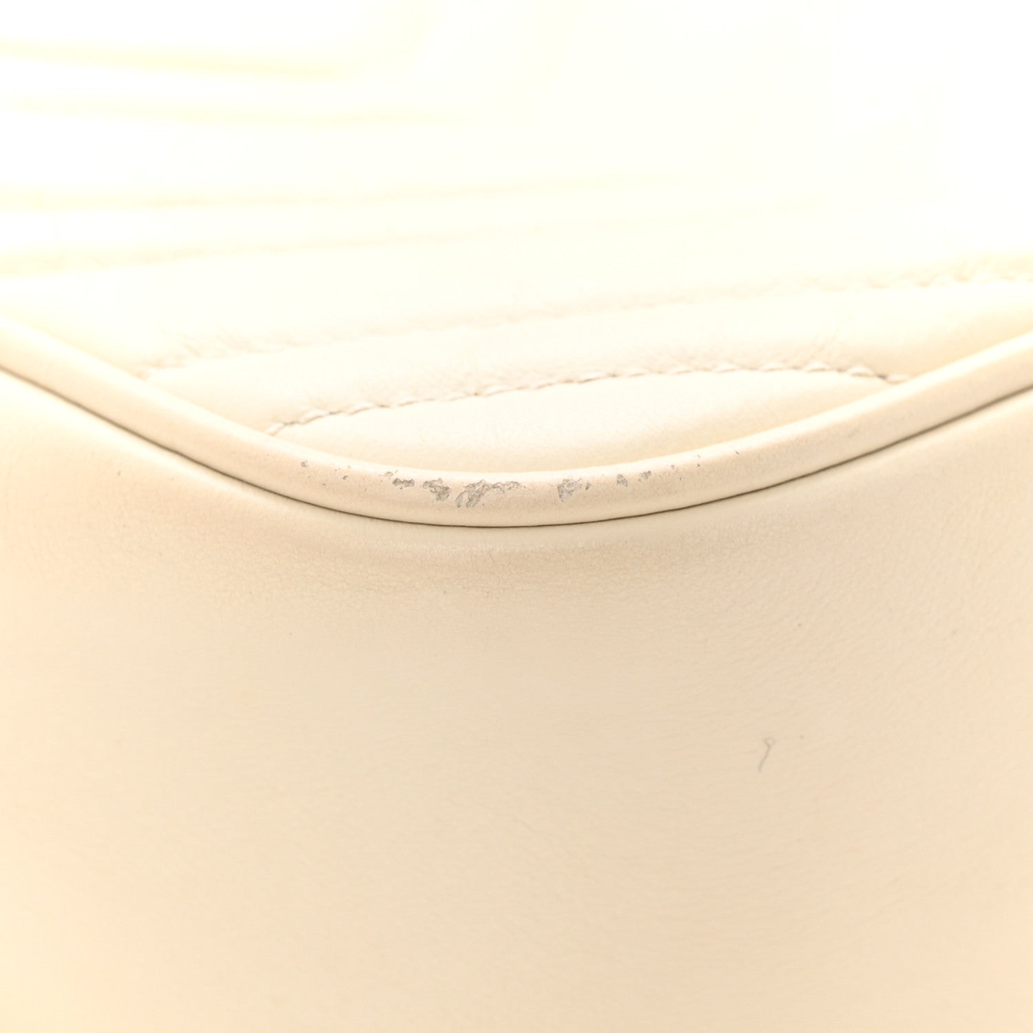 Gucci Calfskin Matelasse Small GG Marmont Chain Shoulder Bag White 11 of 13