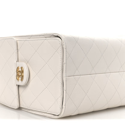 Chanel Caviar Quilted Small Chanel 25 Handbag White 9 of 13