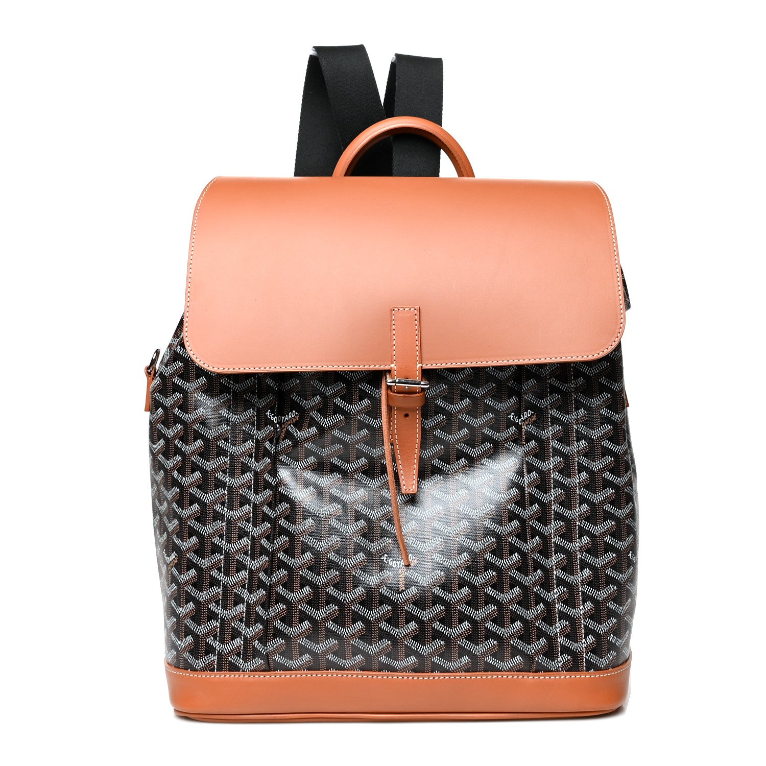 Goyard Goyardine Calfskin Alpin MM Backpack Gold Black 1 of 11