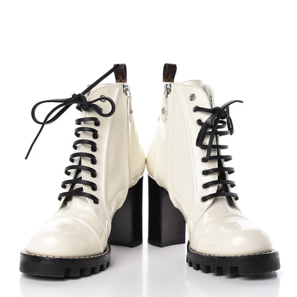 Louis Vuitton Patent Calfskin Spaceship Star Trail Ankle Boots 39 White 5 of 14