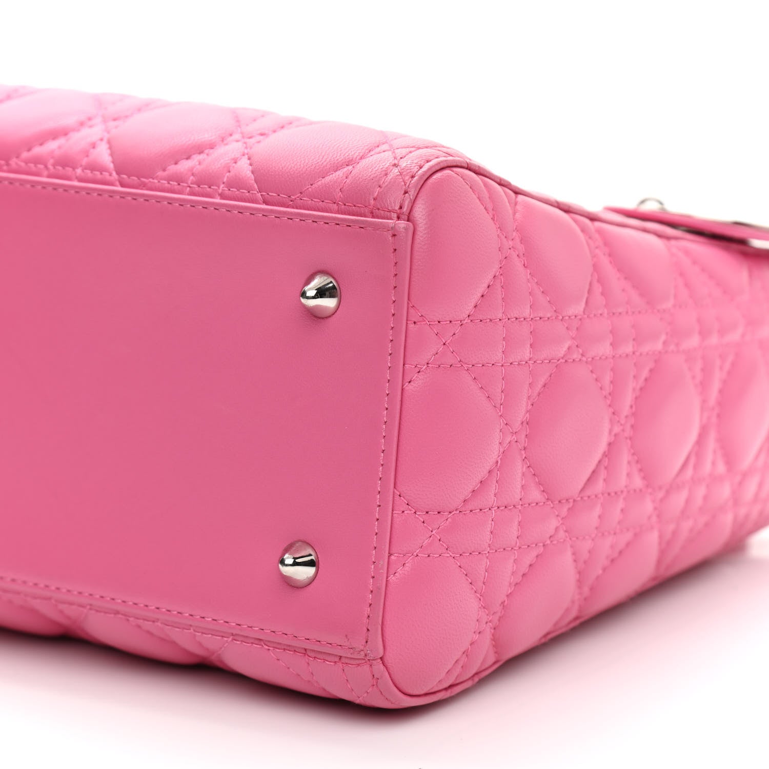 Christian Dior Lambskin Cannage Medium Lady Dior Pink 9 of 10