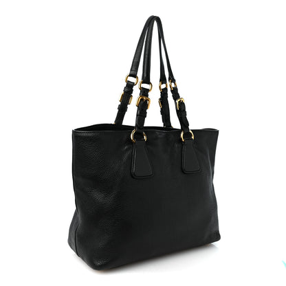 Prada Vitello Daino Tote Black 3 of 11