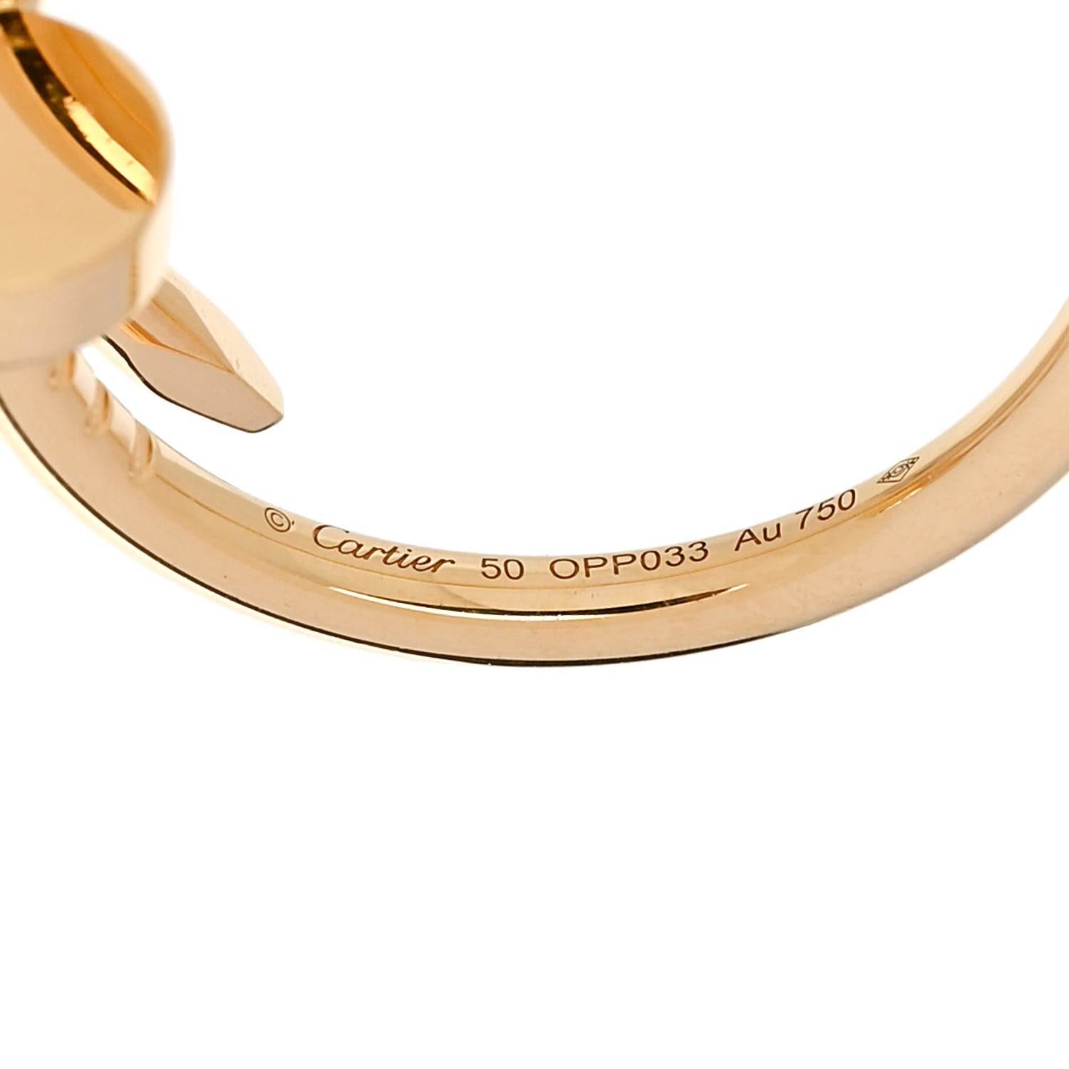 Cartier 18K Yellow Gold Small Juste Un Clou Ring 50 5.25 4 of 5