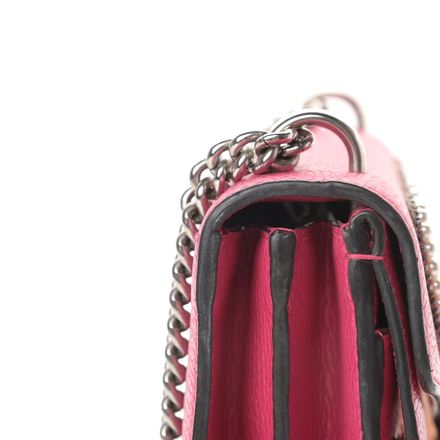 Pebbled Calfskin Embellished Guccify Small Dionysus Shoulder Bag Rosa