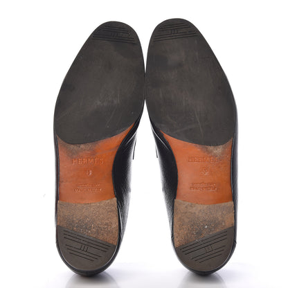 Hermes Goatskin Mens Paris Loafers 43 Black 7 of 20