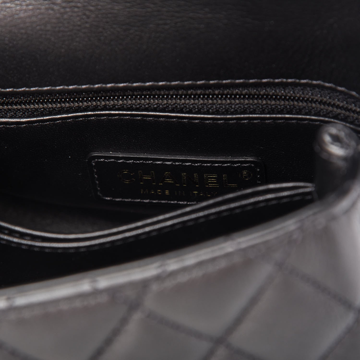 Chanel Calfskin Strass Quilted Extra Mini Coco Handle Flap Dark Silver 8 of 11
