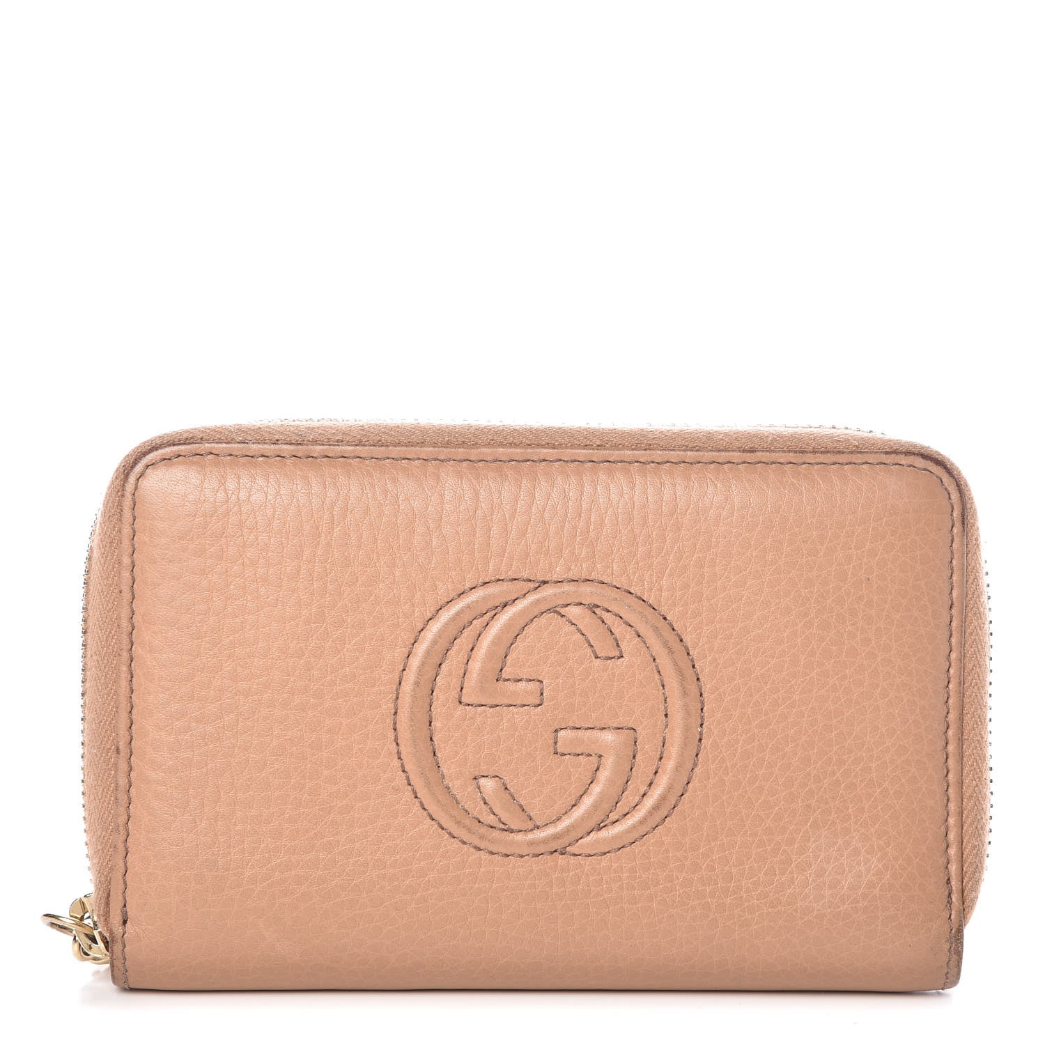 Gucci Calfskin Medium Soho Zip Around Wallet Camelia 1 of 20