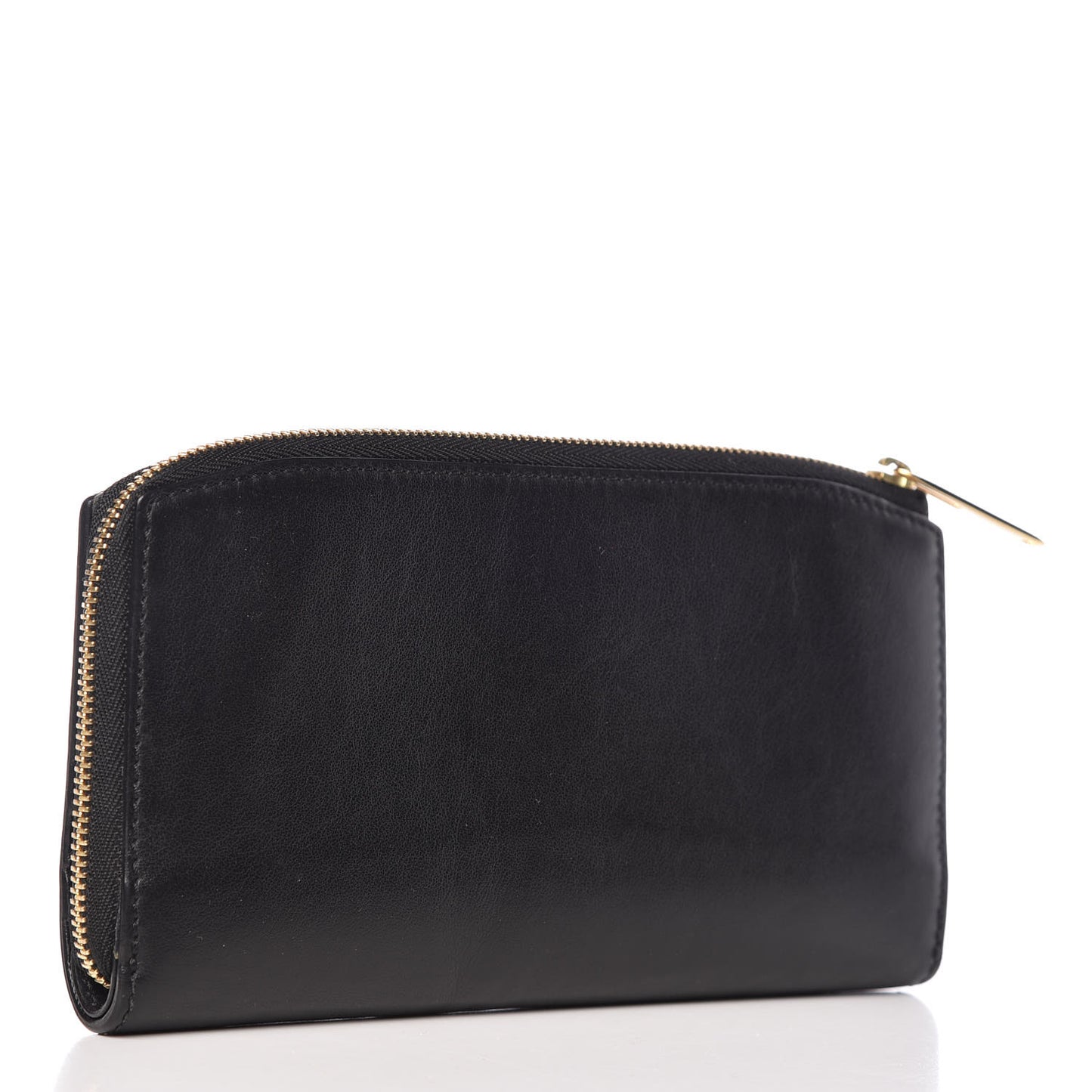 Signature Grain Calfskin Wallet Black