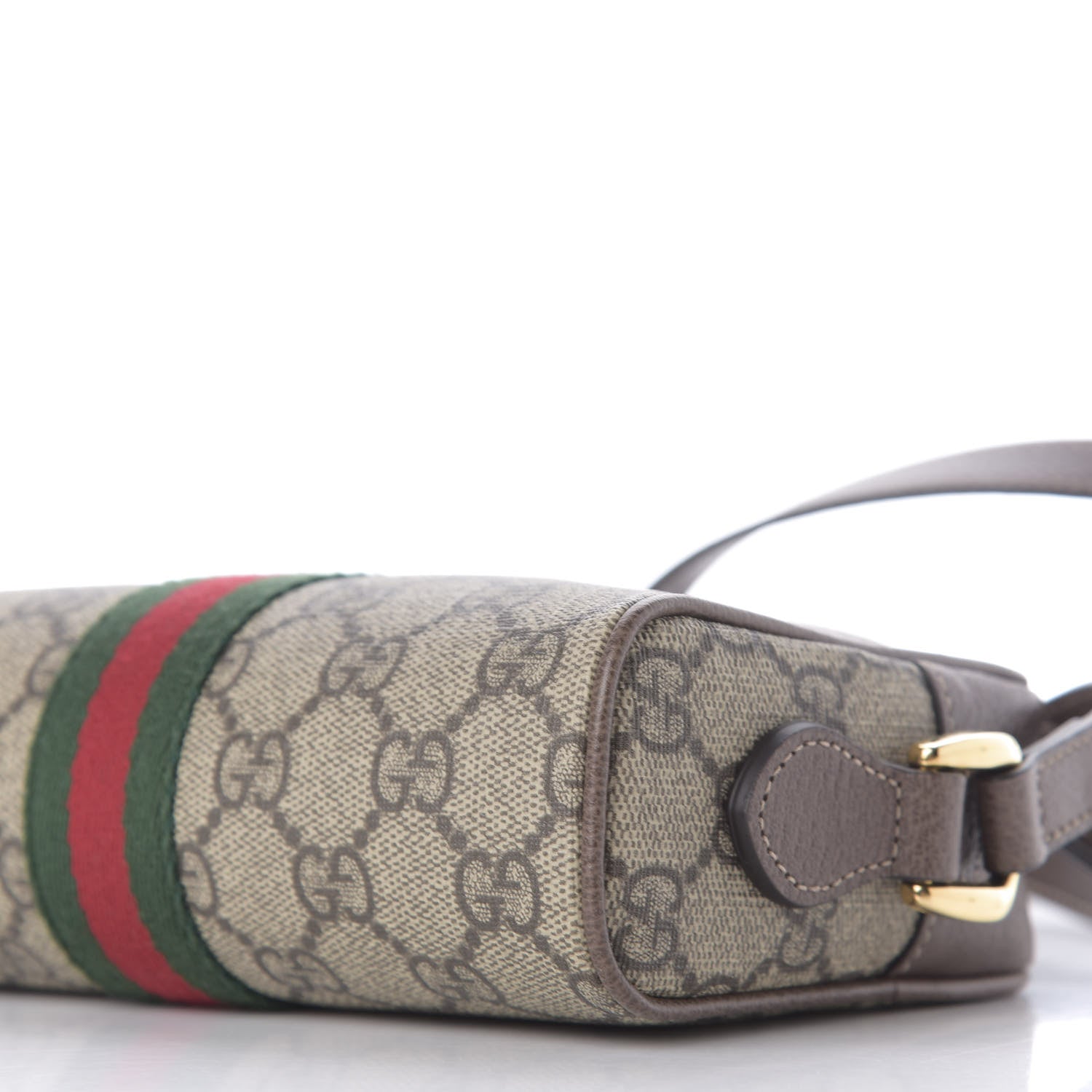 Gucci GG Supreme Monogram Web Mini Ophidia Shoulder Bag Brown 6 of 9