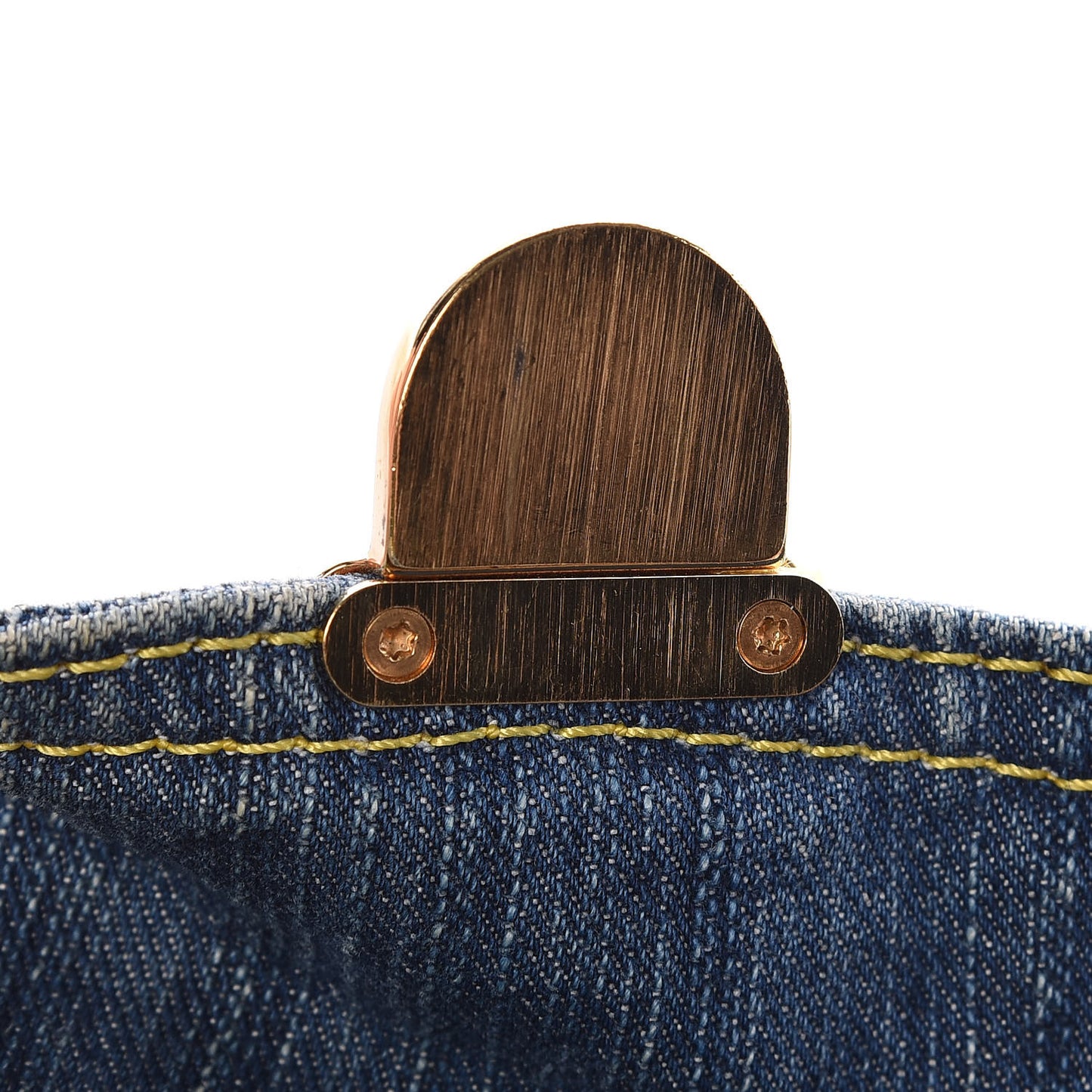 Monogram Denim Mini Pleaty Blue