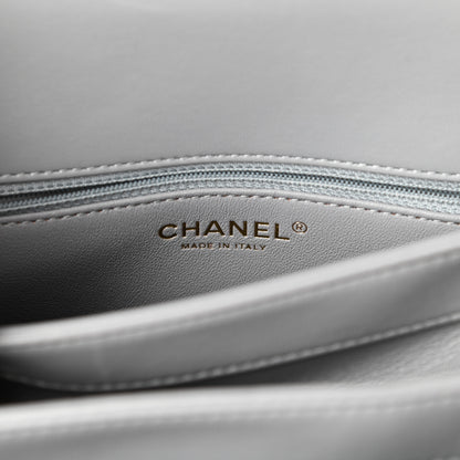 Chanel Lambskin Quilted Small Trendy CC Dual Handle Flap Bag Grey 6 of 10