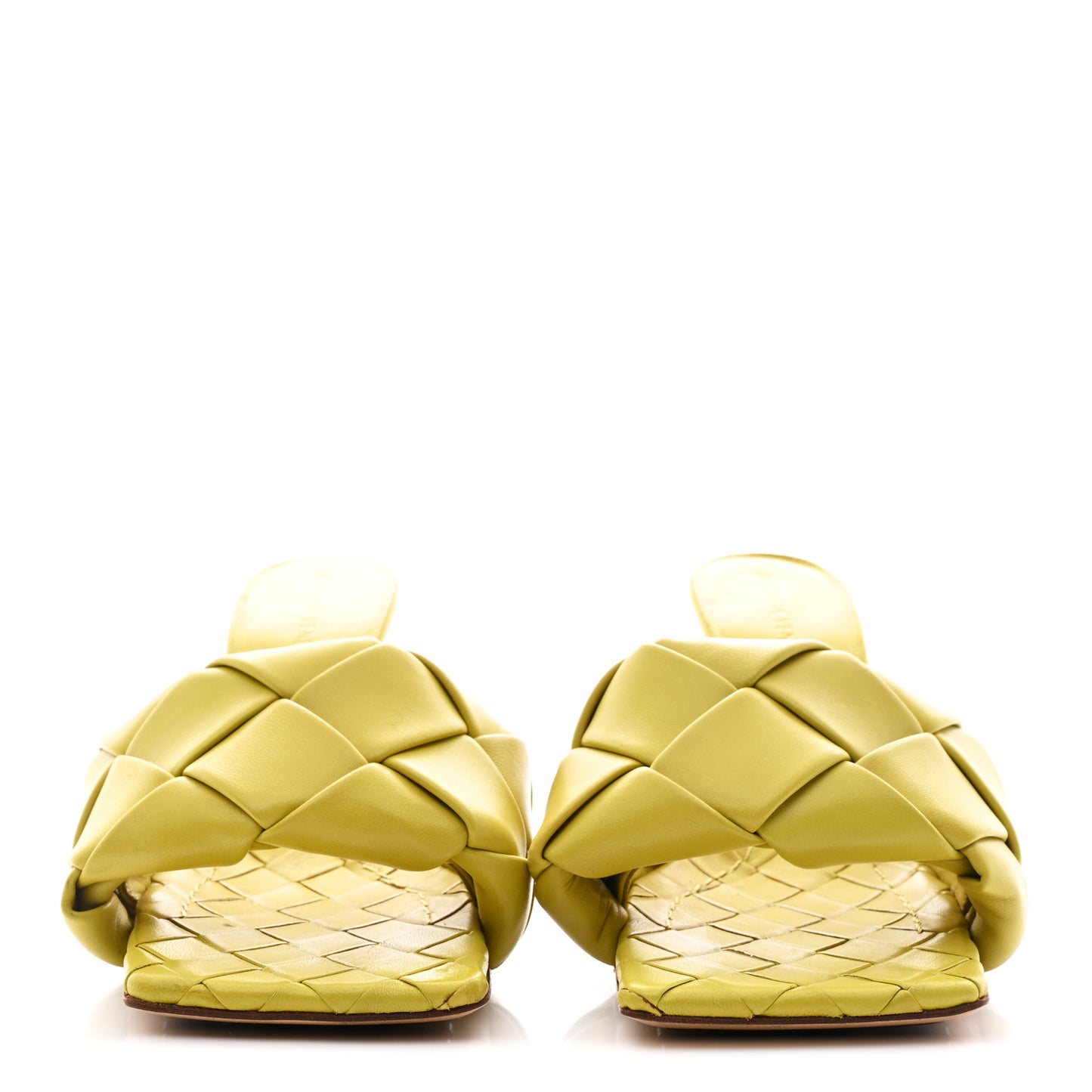 Nappa Maxi Intrecciato Lido 90mm Mule Sandals 36 Acid