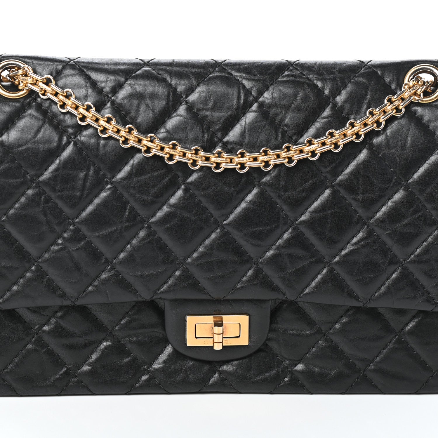 Chanel Aged Calfskin Quilted 2.55 Reissue 226 Flap Black 8 of 10