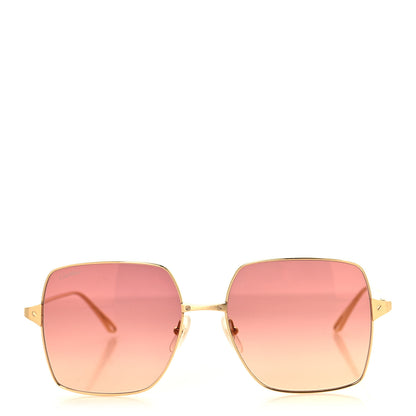 Cartier Metal Santos De Cartier Square Sunglasses CT0297S Gold 2 of 7
