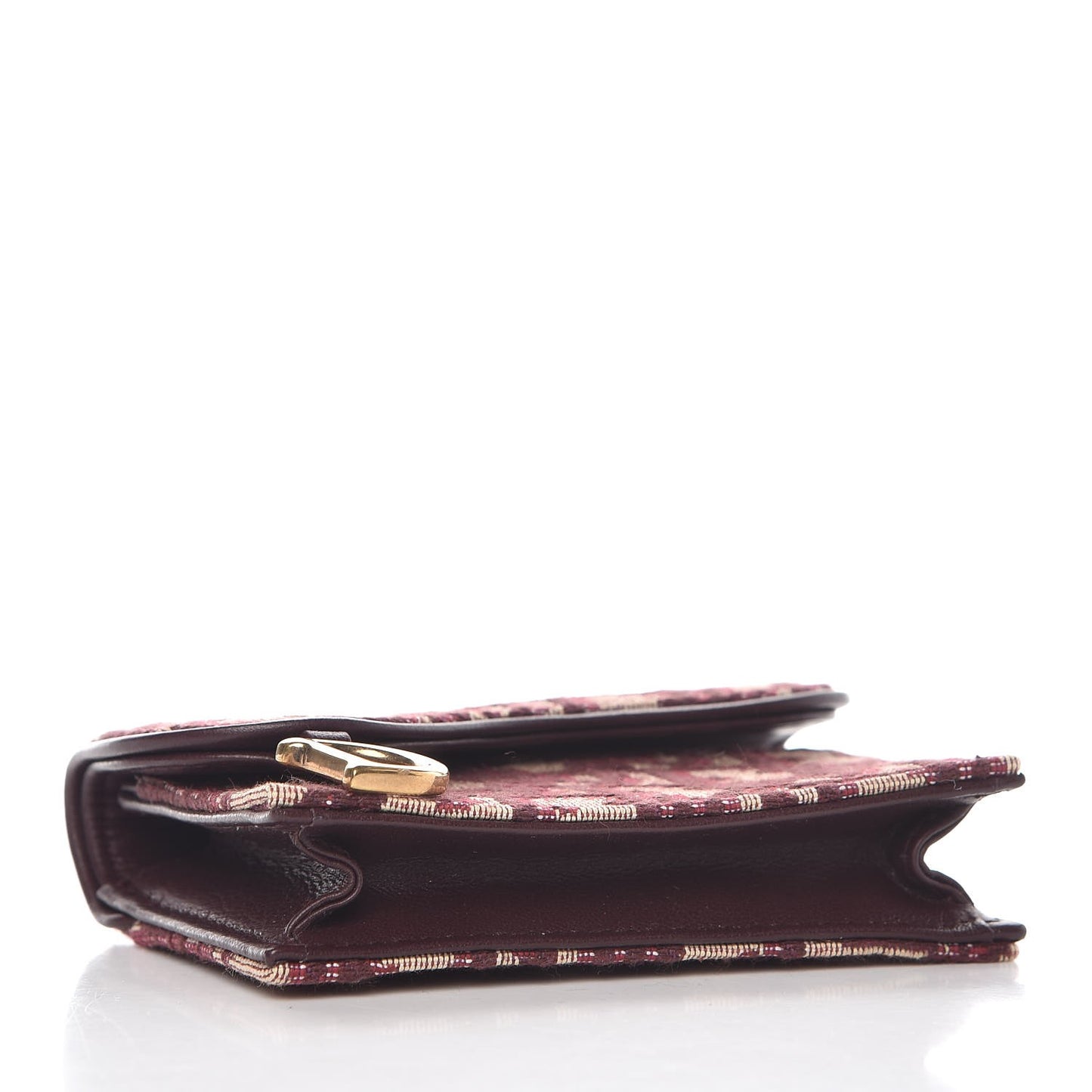 Oblique Saddle Card Holder Bordeaux