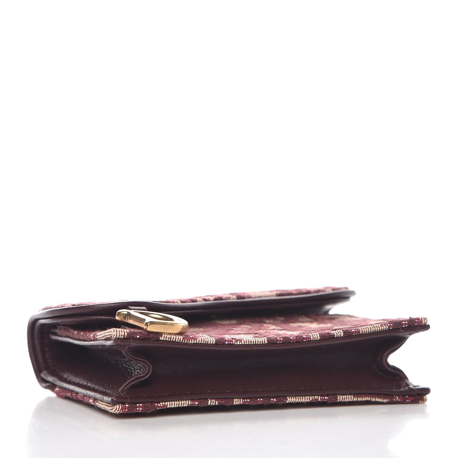 Christian Dior Oblique Saddle Card Holder Bordeaux 4 of 7