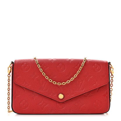 Louis Vuitton Empreinte Pochette Felicie Chain Wallet Scarlet 1 of 14