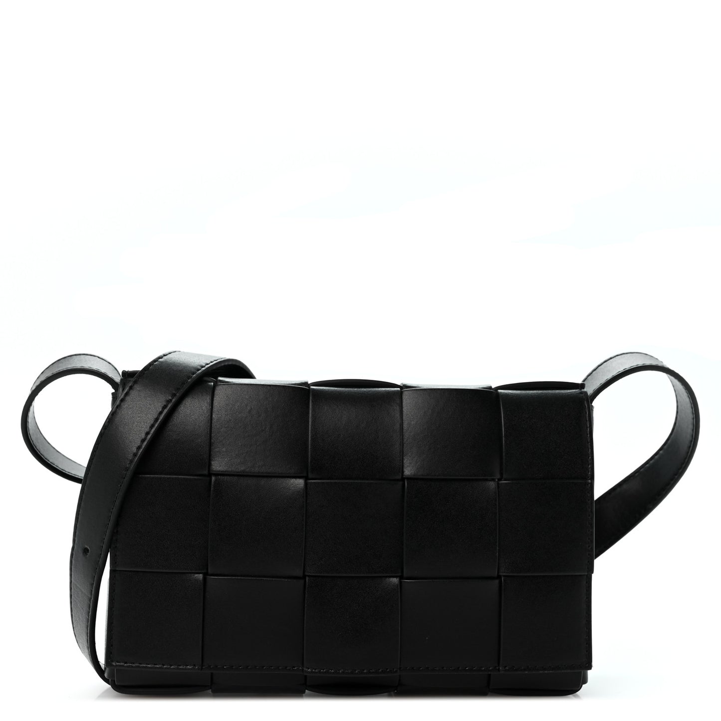 Nappa Maxi Intreccio Cassette Bag Black Parakeet