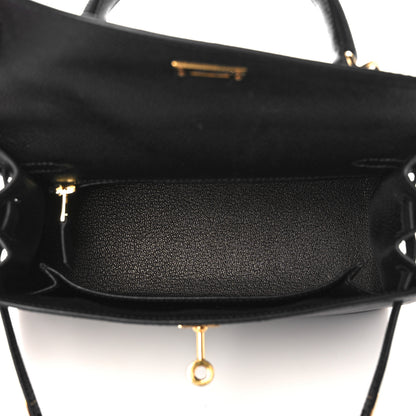 Hermes Epsom Kelly Sellier 25 Black 7 of 38