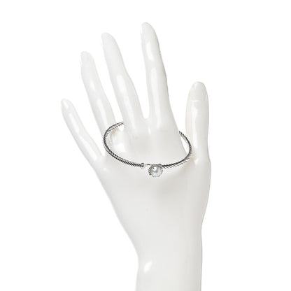 David Yurman Sterling Silver Pearl 3mm Chatelaine Bracelet 2 of 4