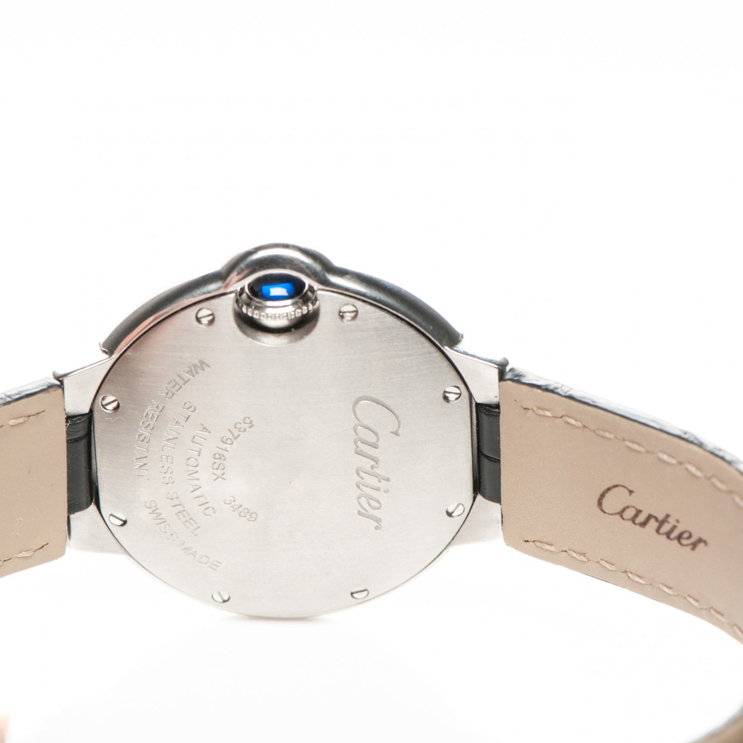 Stainless Steel Alligator 33mm Ballon Bleu De Cartier Automatic Watch