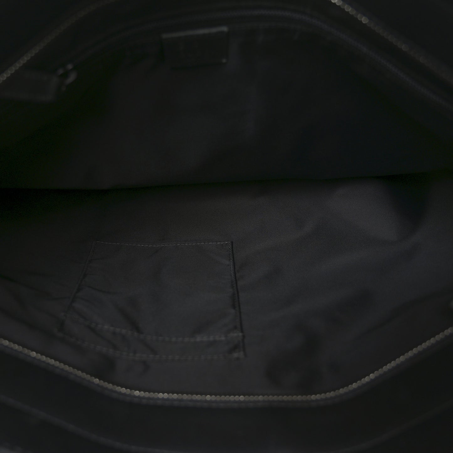 Techno Canvas Web Vertical Tote Black