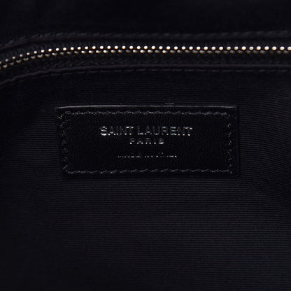 Saint Laurent Calfskin Y Quilted Monogram Large Loulou Shopper Deep Marine 6 of 7